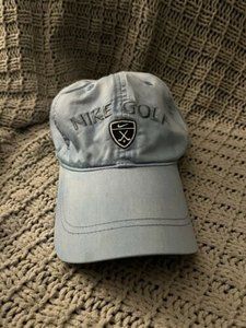 Nike Golf Light Blue Ball Cap Hat Adjustable Baseball Casual Workout Dad Cap